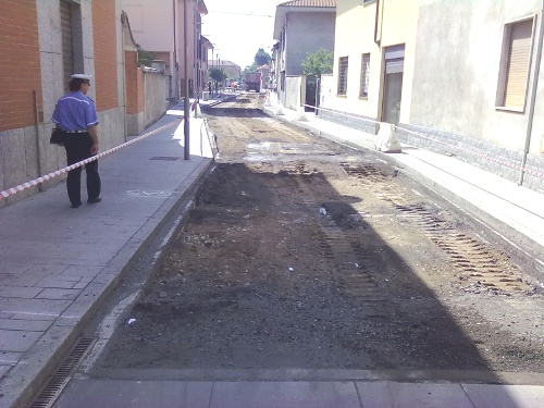 Immagne dei lavori in centro